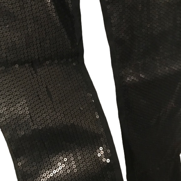 ⭐️NEW Sexy Sequin Womens Dollhouse 5 Small Black Embellished Luxe Denim Pants - Picture 4 of 11